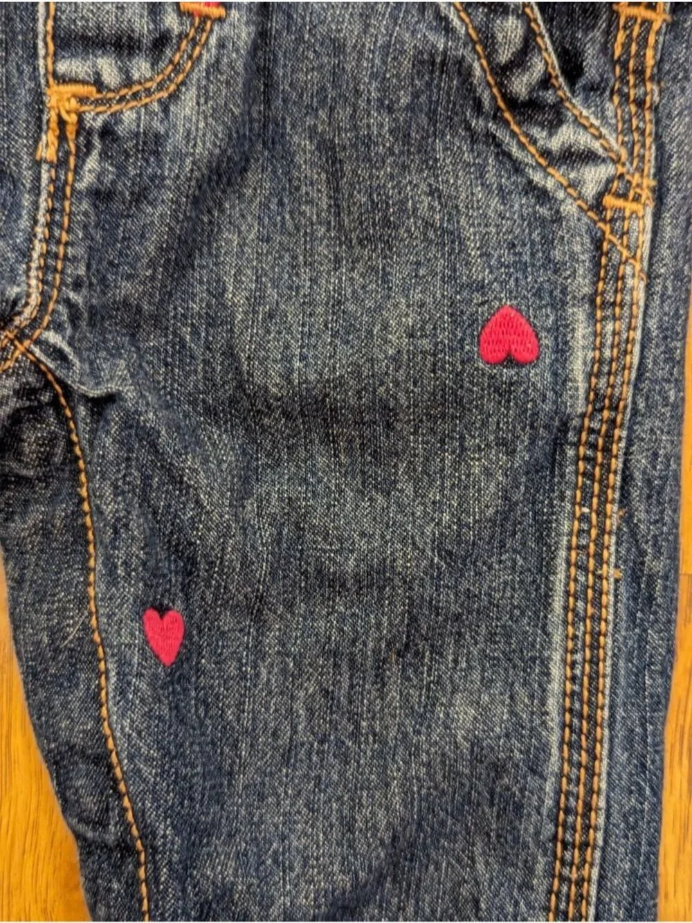 Oshkosh Bgosh BabyOveralls 3M w/ Pink Heart Accents - Perfect for Valentine's Da